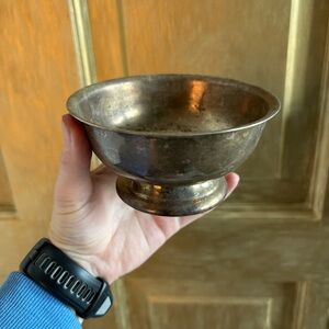 Vintage silver plated trinket dish